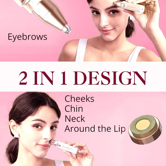 Facial Hair Removal Machine | Eyebrow Trimmer & Epilator | Trimmer For Women Private Part | 2 In 1 Trimmer - Onli&Co