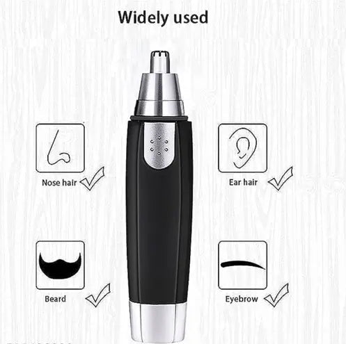 Nose&Ear Hair Trimmer 3 - in - 1 ,Stainless Steel Blades, Painless Grooming for Men & Women &Easy To Carry (Black), Unisex